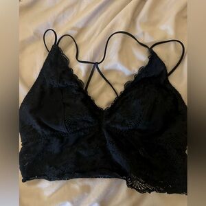 Black Lace Bralette - Hollister